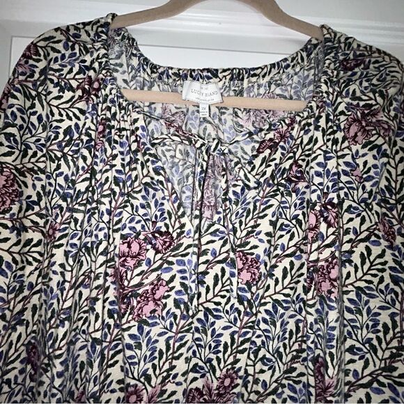 Lucky Brand Floral Print Long Sleeve Top - Picture 4 of 7